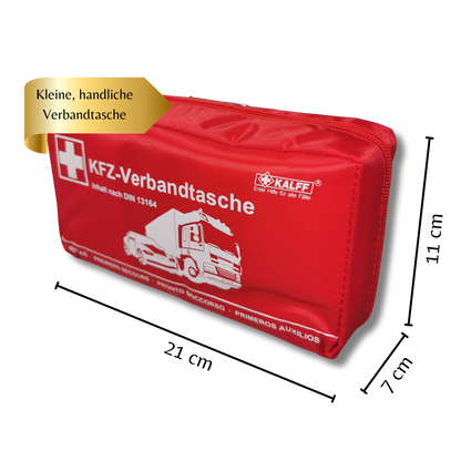 KFZ-Verbandtasche 'Standard' - DIN 13164 Konform - Erste-Hilfe-Set mit Mehrsprachiger Anleitung